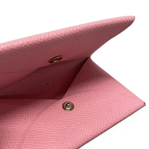 Auth HERMES Calvi - Mauve Sylvestre Veau Epsom Z Business Card Holder - Picture 3 of 11